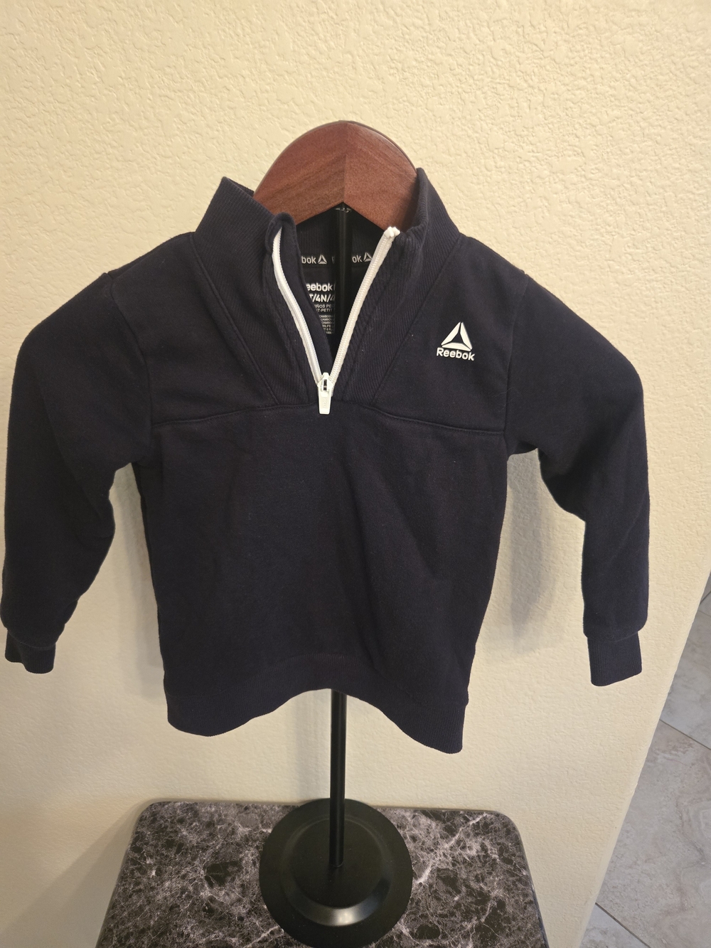 Reebok Kids Black Half-Zip Sweatshirt